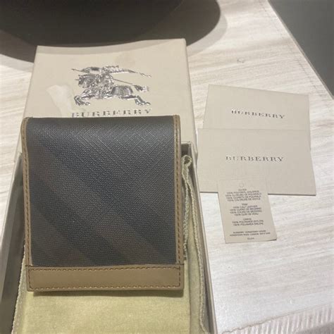 burberry smoked check credit card case|Men’s Designer Wallets .